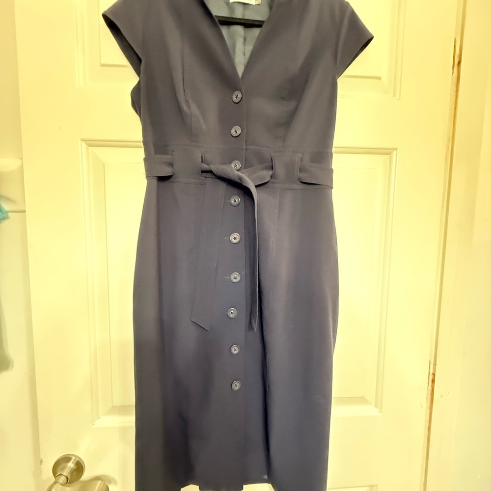 Calvin Klein Women's Midi Dress - Navy Blue